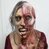 Melting Face Scary Zombies Mask Adult Full Face Head Latex Mask Horror Halloween Cosplay Mask Masquerade Mask