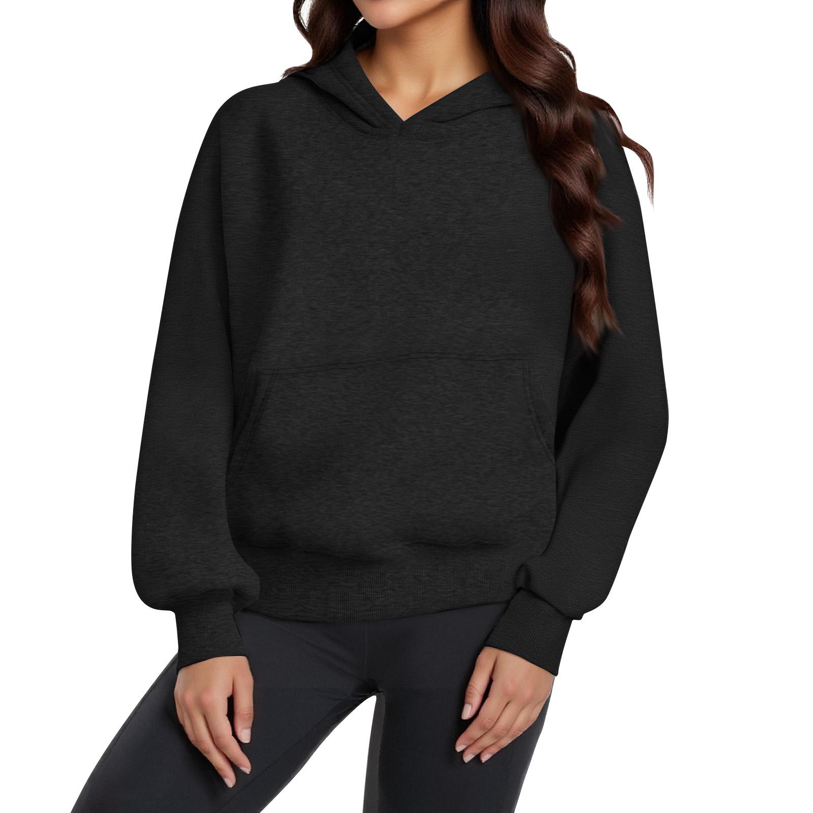 

Women s Hoodies Fashion Oversized Hooded Fleece Sweatshirt Casual Long Sleeve Pullover Winter Clothing XXL