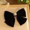 Velvet Big Bow Hairpin For Woman Girls Vintage Elegant Hairpins Head Half-Tie Headdress Exquisite Hair Accessories Gifts