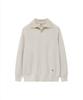 Malittepeulangsowajeobeo M Cotton Blended Open Collar Knit Light Beige