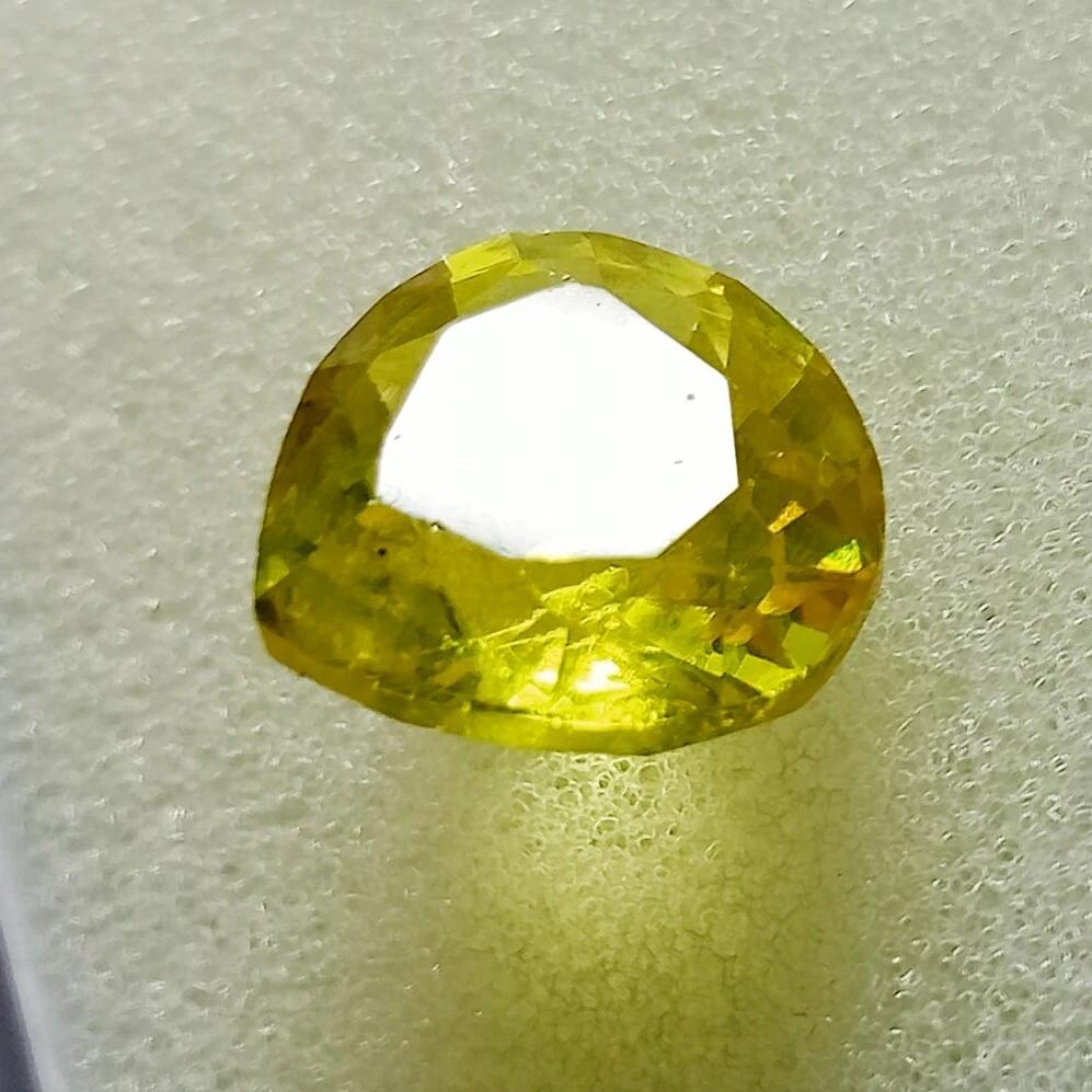 Excellent Yellow Sapphire Natural Pear Cut 12-14 Ct Certified Loose Gemstone