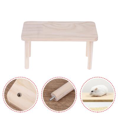 Hamster Play Wooden Platform Small Pet Playing Stand Putting Food Bowl Water Table Cage Accessory Hamster Climbing Supplies