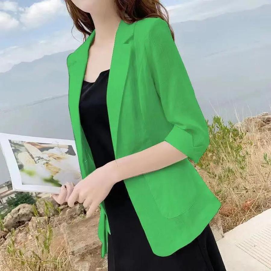 Casual Blazer Lightweight Sun Protection Jacket Women Breathable Thin Short Spring  Suit Petite