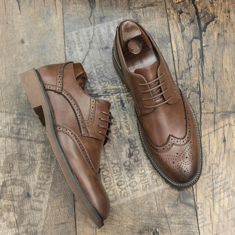 

Британия Мода Новые Мужские Остроносые На Шнуровке Свадебные Оксфорды Броги Обувь Мужской Дизайнерская Формальная Платье Обувь Zapatos Hombre 38