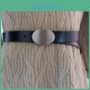 Womens Leather Fashion Belt Square Buckle Two Layer Cowhide Summer Looks Casual