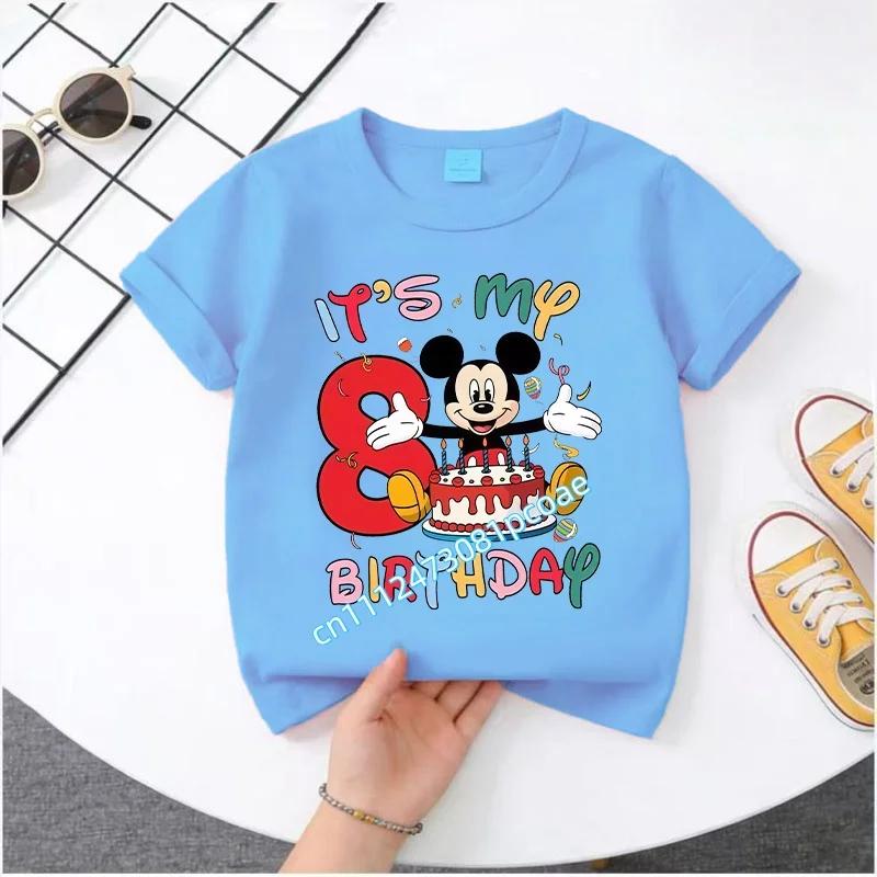 Minnie Mouse  Tshirt Kids Number Tshirts Cute Cartoon Base Tee White Pink Summer Soft ShortSleeve Clothes Birthday Gift