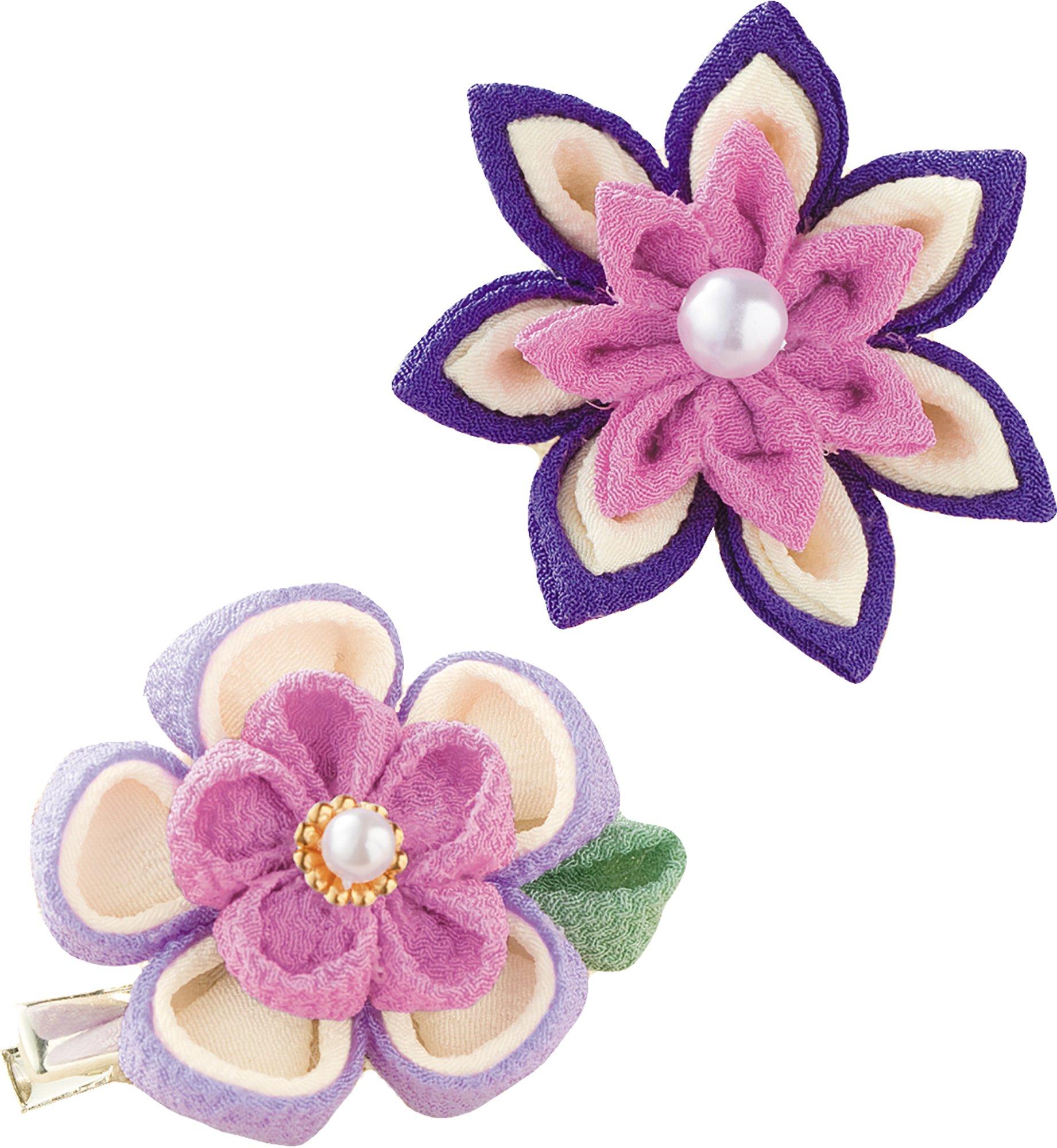 

Panami Tsumami Zaiku Tsumamikko Flower Kit, Brooch, Purple, LH-379