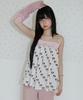 Nofficial Noffice Heart Berry Side Tie Skirt Ivory