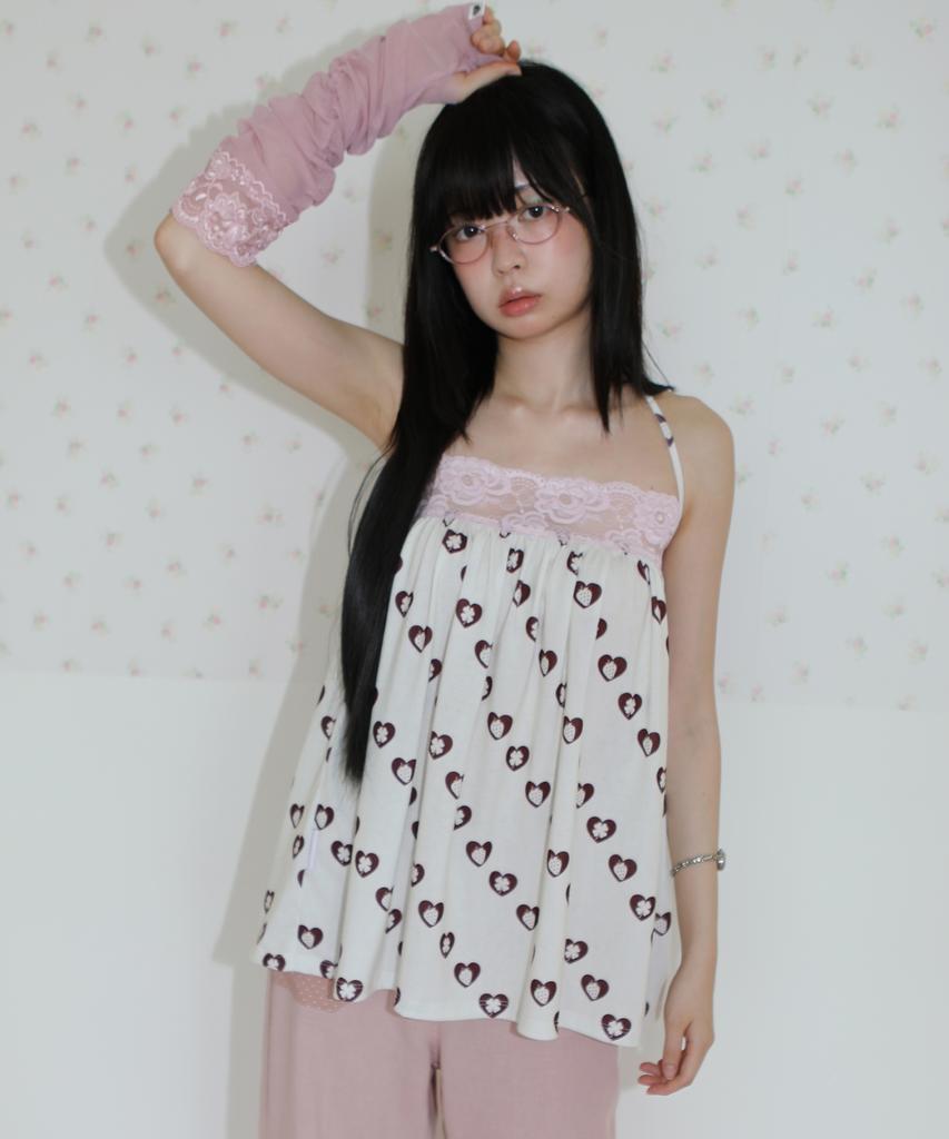 Nofficial Noffice Heart Berry Side Tie Skirt Ivory