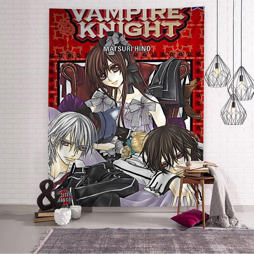 Vampire Knight Manga Cover Wall Tapestry  Gothic Vampire Romance  Shoujo Stylish Room Decor for Vampire  Romance Anime Fans