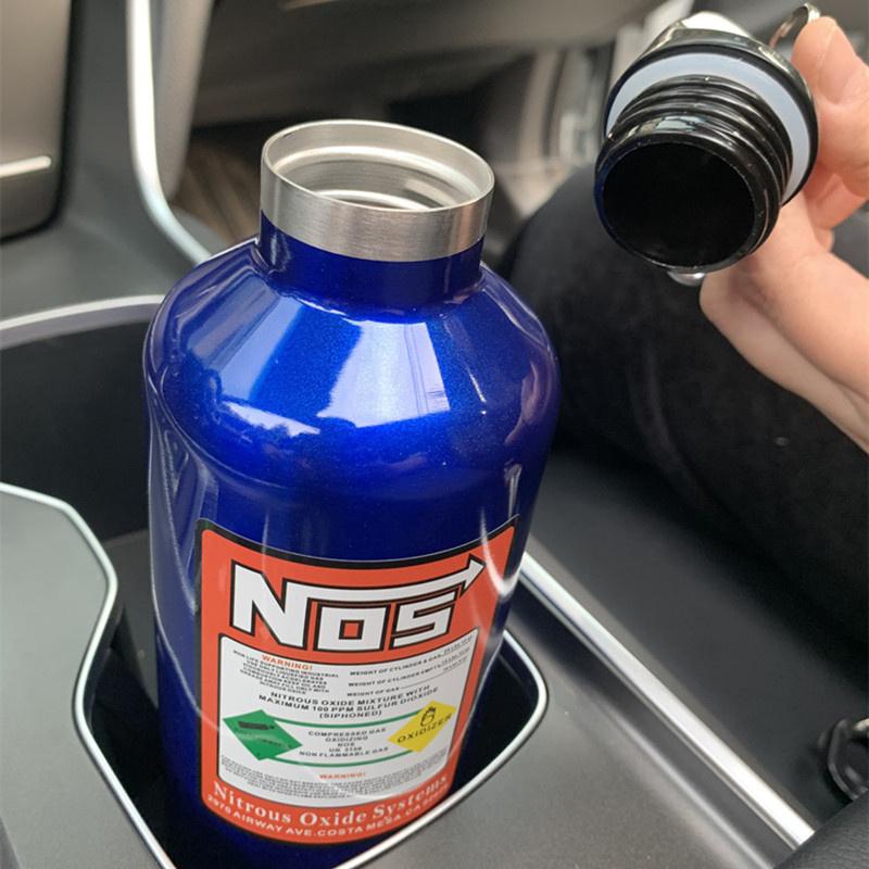 1 ks Auto Izolační Hrnec Nos Dusíkový Válec Vakuová Nerezová Konvice 500 ml Vysokokapacitní Cestovní Sportovní Láhev Hrnec na Vodu