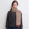 Basic Stripe Knit Muffler (M040_brown)