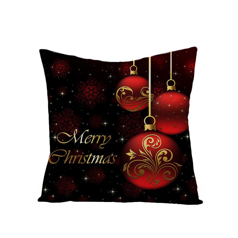 New Christmas Pillow Cover Printed Decorative Cushion Cover Home Sofa Cushion Linen Sofa Back