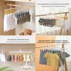 Plastic Clothes Hanger With Strong Notrace Clips For Pants Socks And Tie Storage