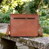 Handmade Leather Messenger Bag for Men & Women | Vintage Brown Leather Satchel | Office Laptop Briefcase | Crossbody Shoulder Bag