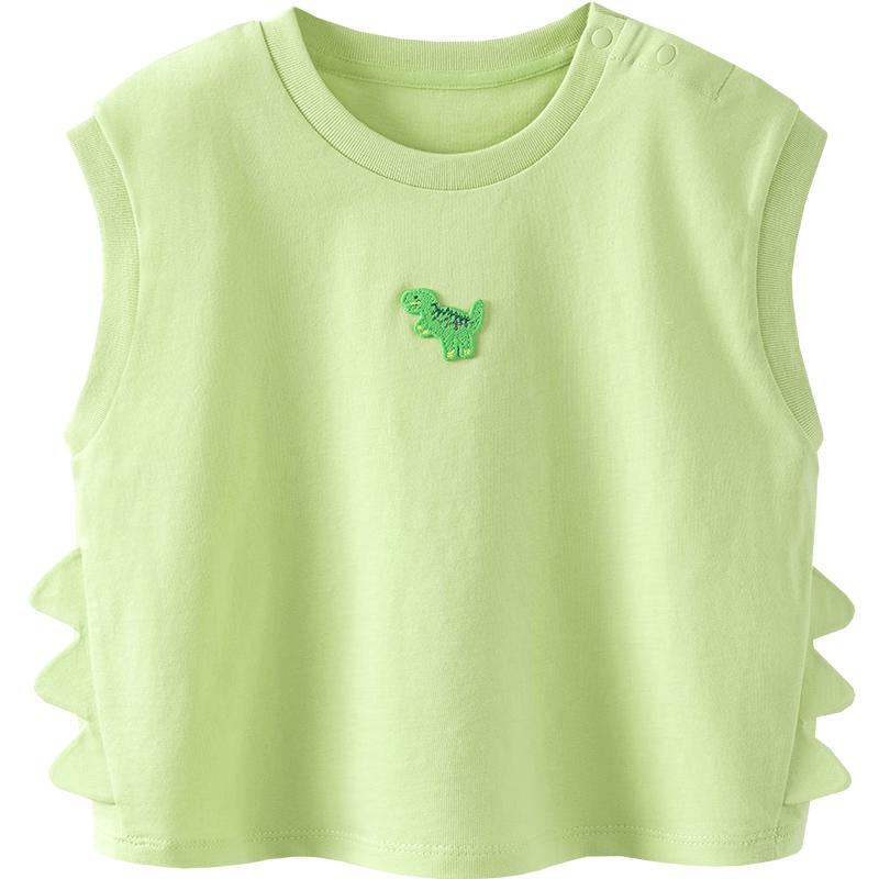 Minibala Boys Cotton Dinosaur Short-Sleeve T-Shirt 130