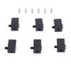6Pcs Guitar String Locking Nut Split Type Bridge Lock Headless Electric Guitar Parts Accessories Black