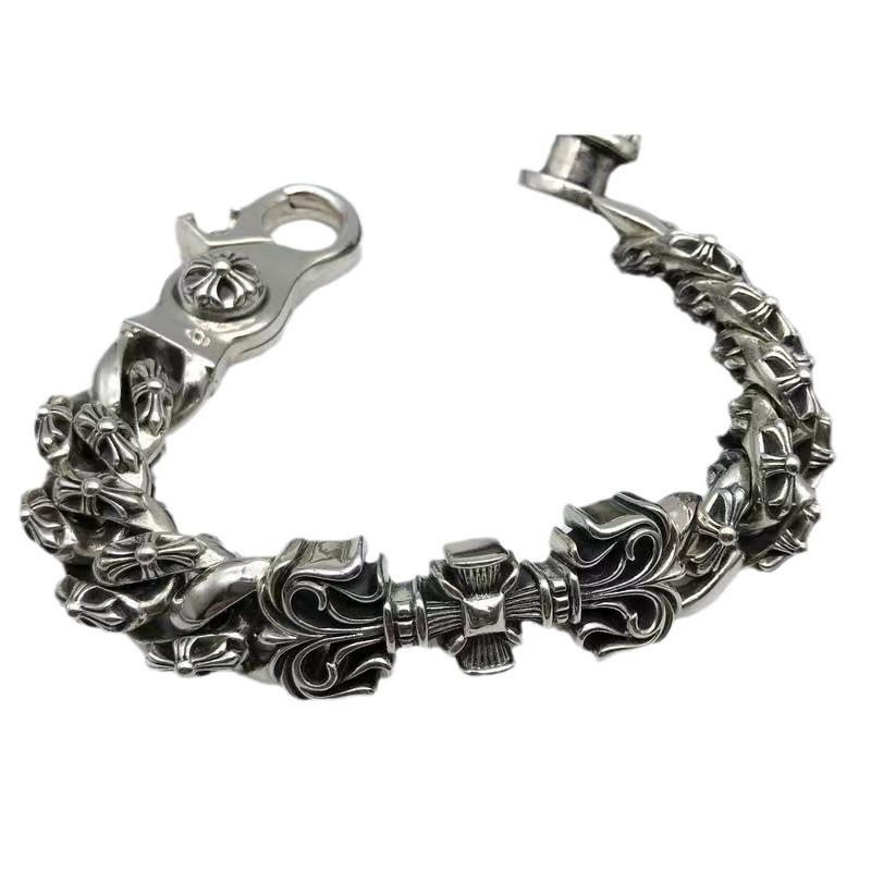 New Domineering Cross Bracelet, Men's Trendy Retro Bracelet, Thick Heavy-duty Bracelet