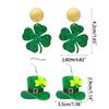 St. Patrick’s Day Earrings Acrylic Material Clover Drop Earrings Fashion Earring