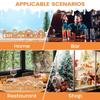 Christmas Village Display Foldable with String Lights LED Lighted Gingerbread House Christmas Decor for Home Decor Holiday