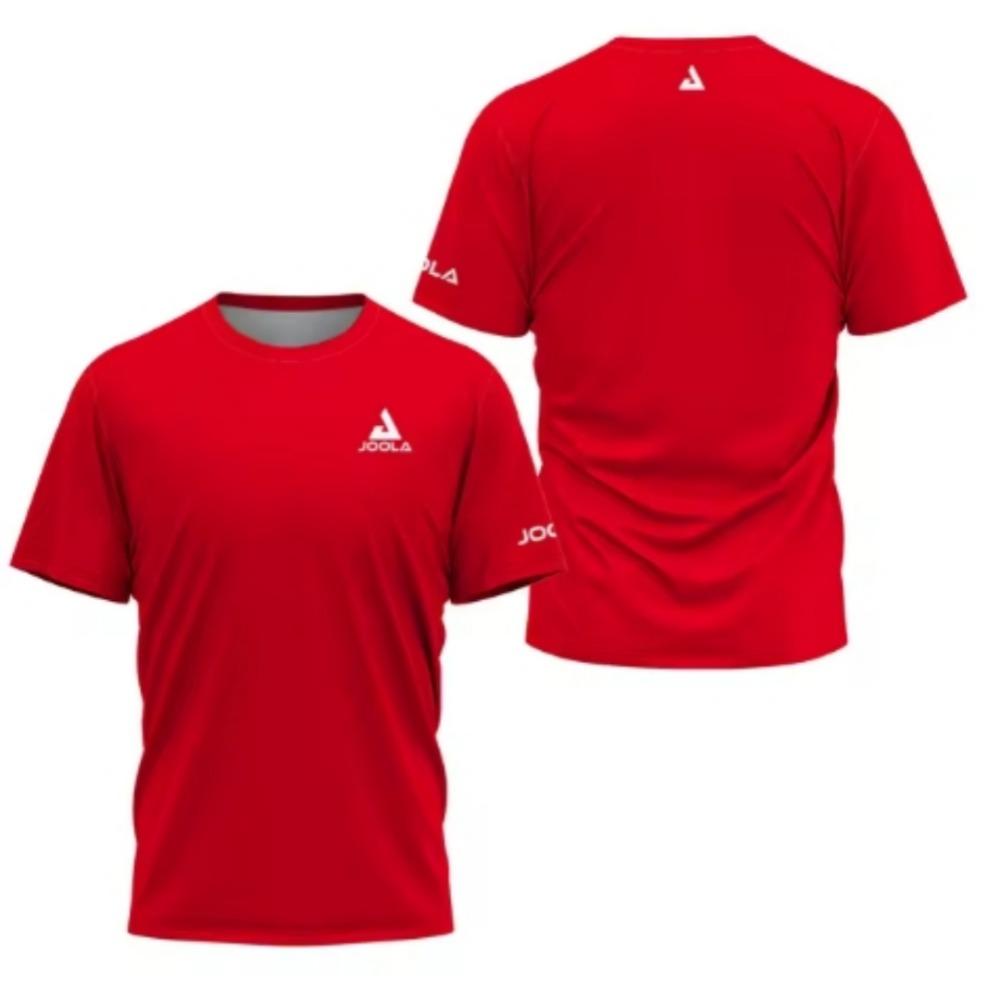 New Men's T-shirt Summer Fashion Table Tennis Flower Printed Short Sleeved Badminton Tennis Quick Drying Short Sleeved Men'