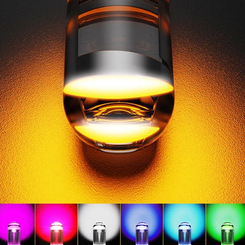 5PCS W5W Led T10 Car Light COB Glass 6000K White Auto Automobiles License Plate Lamp Dome Read DRL Bulb Style 12V Car Lights