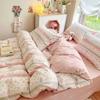 3/4pcs/set 100% Cotton Floral Pattern Duvet Cover Set with Pillowcase Sheet Home Twin Single Queen Size Boys Girls Bedding Sets