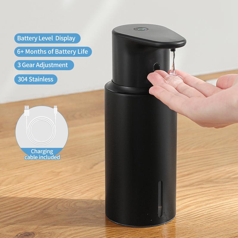 

480ml Kitchen Soap Dispenser Automatic Sensor Hand Sanitizer Machine Intelligent Electric Body Wash Soap Dispenser 304 Stainl