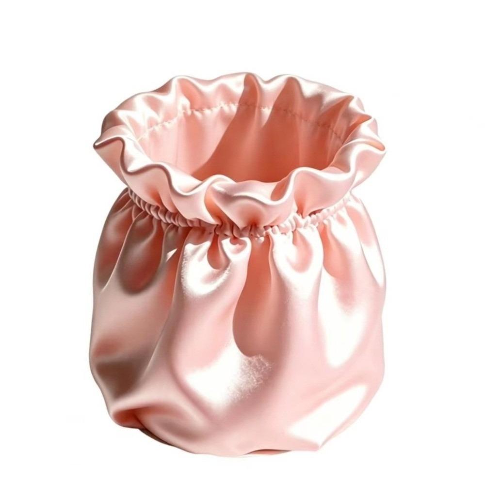 Soft Pink Desktop Organizer Bucket 3D Printed Storage Container Makeup Brush Holder  Home Office