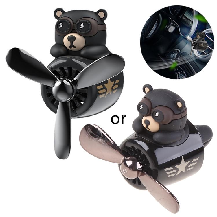 Automotive Air Outlet Flying Bear Piloting Freshener Holder Interior Trims 1