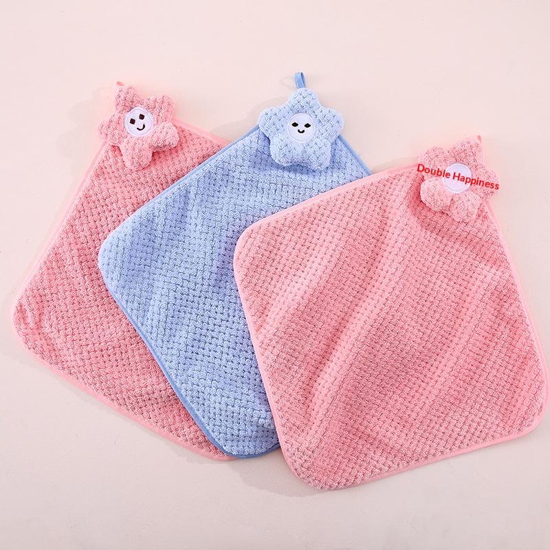 1 Adet Çocuklar İçin Sevimli El Havluları Bebek Mikrofiber Parmak Ucu Havluları Süper Emici Banyo İçin Uygun