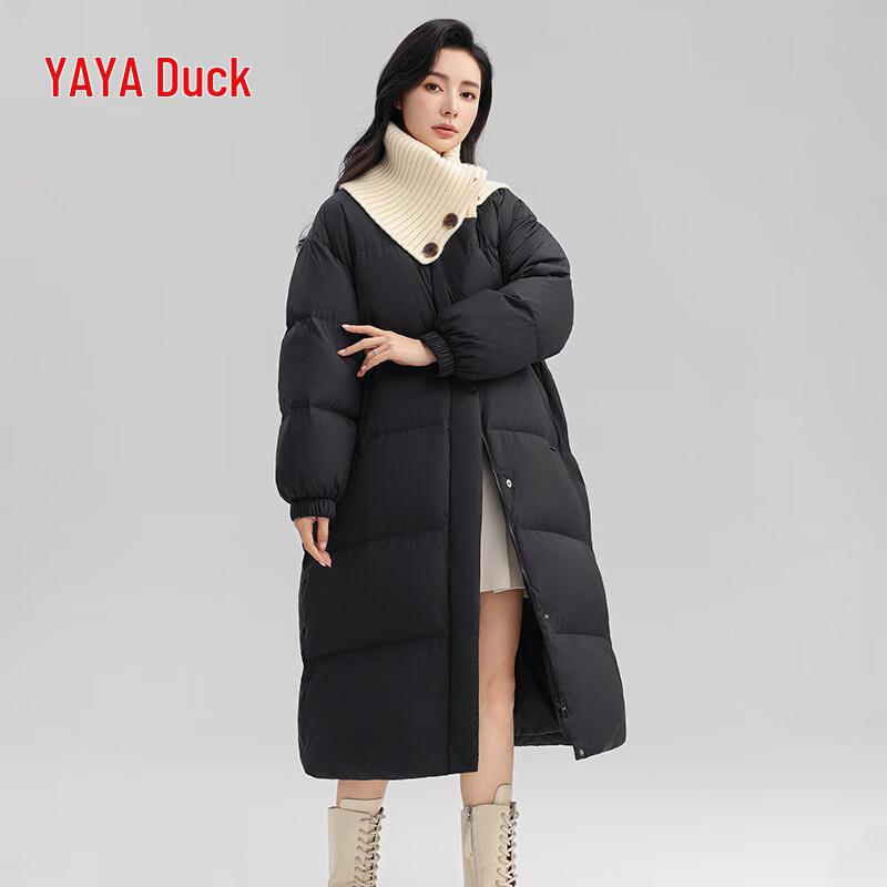 YAYA 2024 Women's Long Fashion Lapel Down Jacket