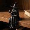 Fantasy Character Model 3D Printed Fortune Teller Figurine, Halloween Mystic Gypsy Statue for Shelf Dark Style Home Decor Tabletop Display,