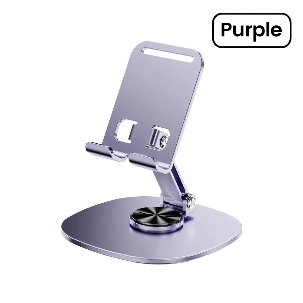 All Metal Mobile Phone Holder Stand 360 Degree Rotate Foldable Desk Phone Holder Stand For iphone Android Smartphone Tablet Portable Bracket
