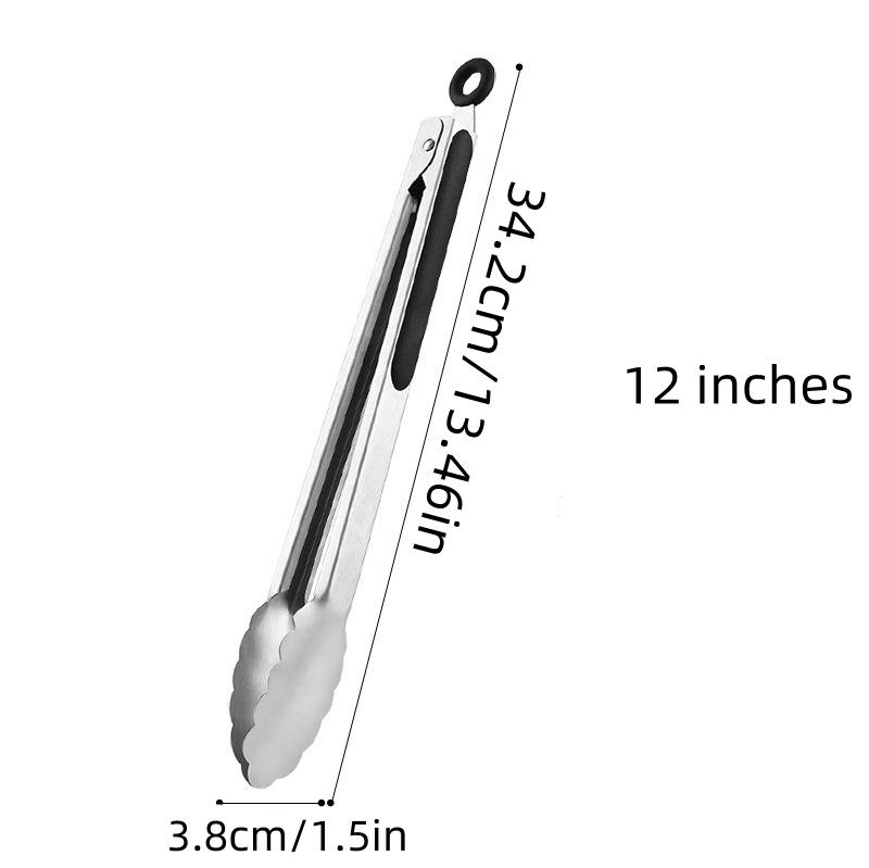 3 Piece Set Heat Resistant 600 Degrees Stainless Steel Kitchen Tong