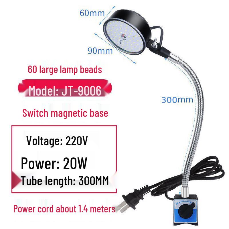 High Brightness Lathe Work Light with Strong Magnetic Base and Button Switch for Industrial Use
