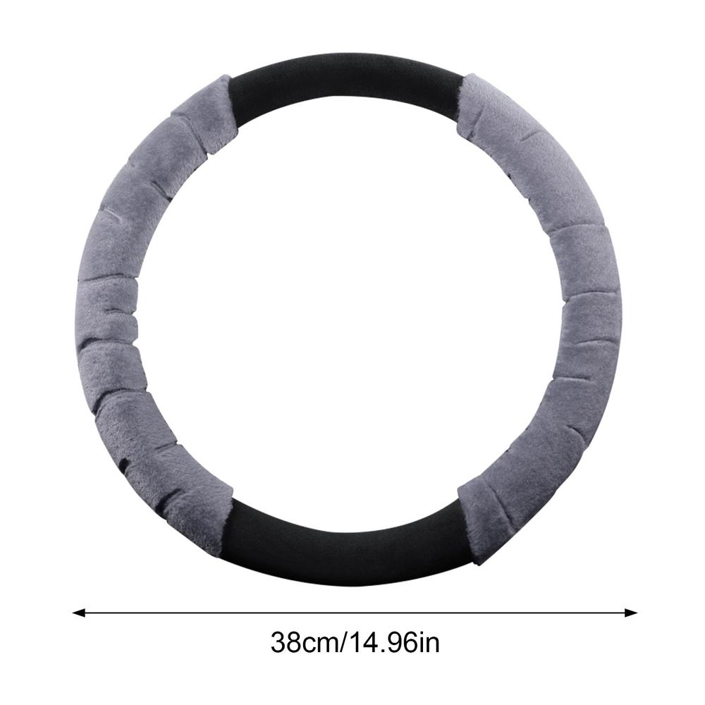 Car Wheel Cover For Women Plush Soft Steering Wheel Cover Car Accessories Car Decoration 38cm/14.96inch Anti-Slip Car Interior