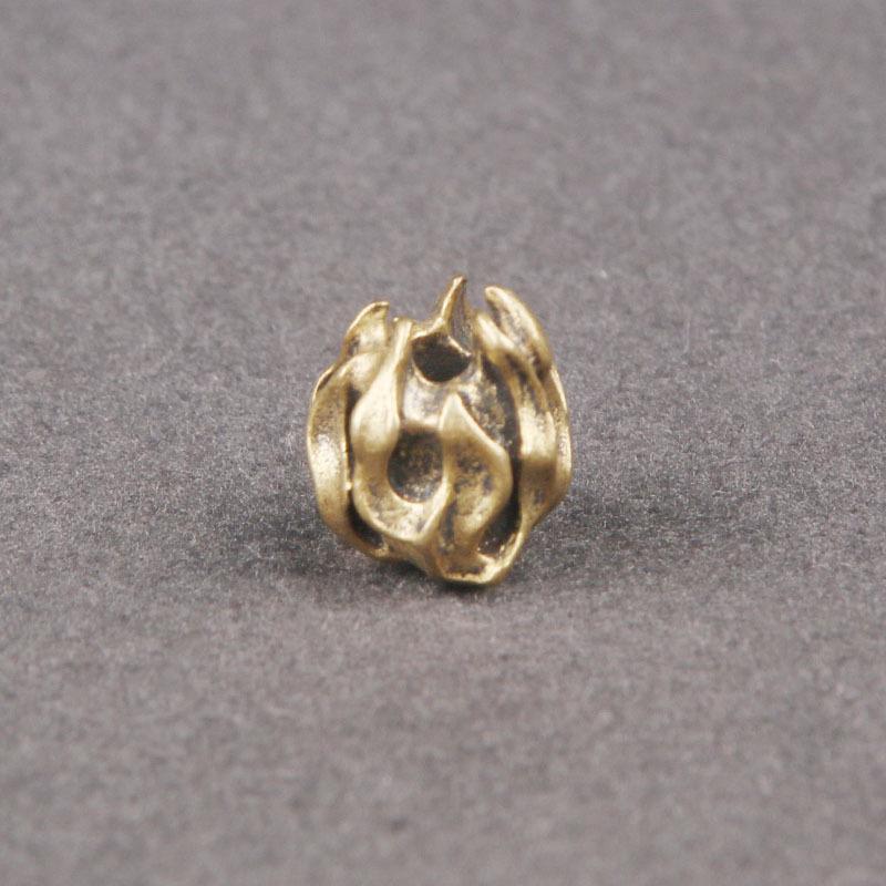 

Латунные проставки-пламя для темляка EDC-ножа, плетеный шнур из паракорда, бусина-подвеска, брелок-шарм, DIY-аксессуары