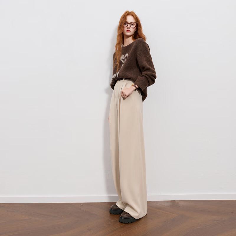 

Sancai 2025 Winter Chenille High-Waisted Wide-Leg Pants XL