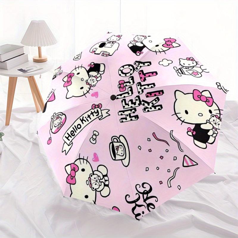 1pc Hello Kitty Anniversary Design Umbrella with Plastic Handle,Suitable for All Seasons Home Travel Outdoor UmbrellaSanlio518
