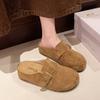 Fashion thick-soled retro bag head half slippers women's 2025 new spring and summer versatile one-pedal outer wear lazy shoes