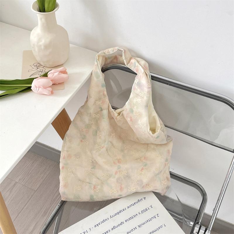 5 High-value Smudge Bow Gentle Niche Handbag Shoulder Underarm Bag Tote Bag