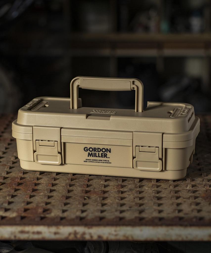 GORDON MILLER 4L Stack Cargo Low Storage Box Coyote 1744762 Organizer, Beige,