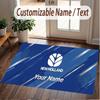 Custom Rug New Holland Pattern Print Name Text Soft Non‑Slip Floor Carpet for Home Indoor Decoration
