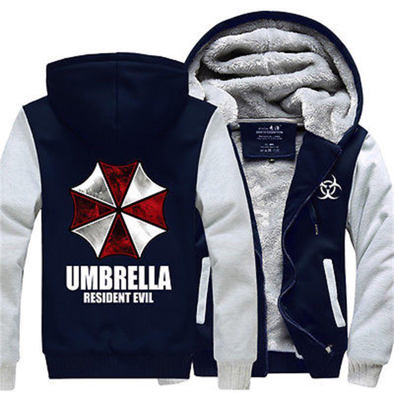 Resident Hot Evil Biohazard Umbrella Thicken Jacket Sweater Winter Coat Hoodies