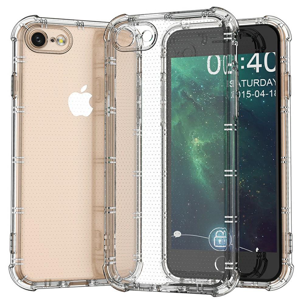 

Чехол из ТПУ SHANWO для iPhone SE (2022)/(2020)/8/7 Прозрачный противоударный чехол для задней панели телефона с прямыми краями A