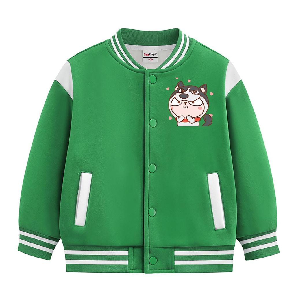 Boys' Stylish Baseball Jacket - Spring, Autumn & Winter 2026 Collection, Plus Velvet, Thickened Outerwear for Medium & Large Kids