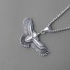 New personalized retro necklace domineering eagle spread its wings hip-hop necklace men's and women's fashion eagle trendy brand