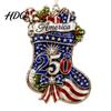 Acrylic Christmas Ornaments 250th Anniversary Ornament Patriotic Hanging Decor Commemorative Keepsakes for Home with Eagle Santa Liberty Bell,