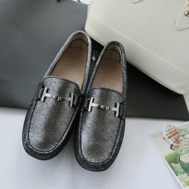 Fashion Design Women Shoes Soft Moccasins Loafers 100 %Genuine Leather Women Flat Shoes Casual Flats Lady Driving Shoes
